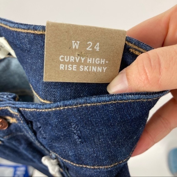 NWT Madewell Dark Wash Curvy High Rise Jeans Sz 24 - Picture 11 of 13